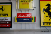 1990s Lamborghini Assistenza official dealership vintage illuminated sign