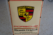 1980's original Porsche Ricambi Originali enamel sign