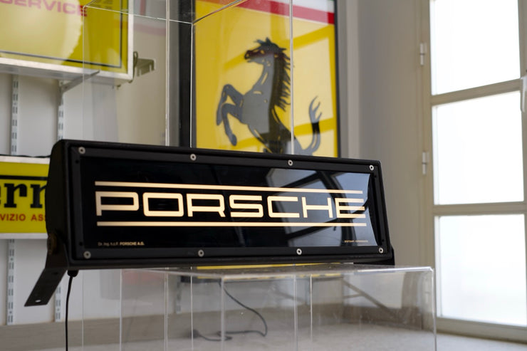 1980s Porsche dealership vintage illuminated sign