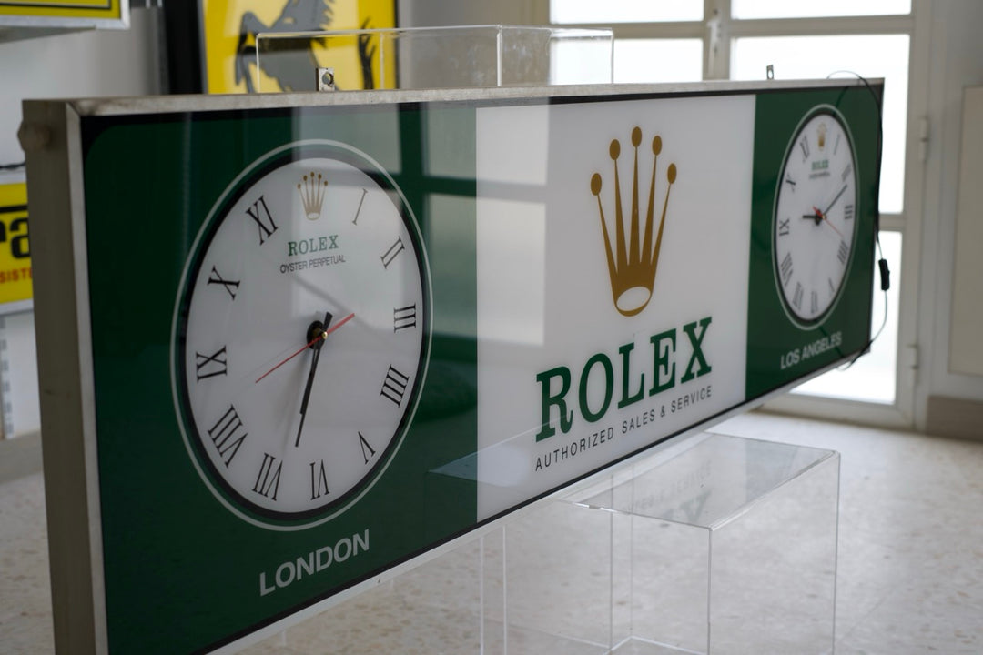 1990s Rolex HUGE official dealer illuminated sign – Formula 1