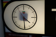 Tag Heuer official dealer illuminated sign with clock