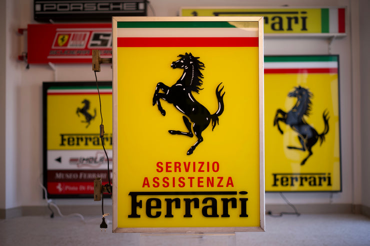 1979 Ferrari official dealer Servizio Assistenza illuminated double side sign