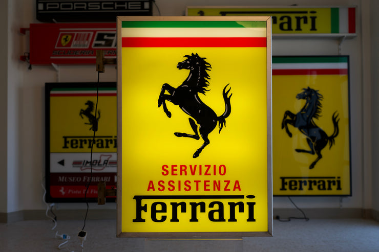 1979 Ferrari official dealer Servizio Assistenza illuminated double side sign