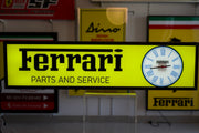 2000s Ferrari dealer illuminated sign and clock