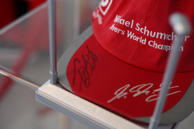 Michael Schumacher & Rubens Barrichello 2001 Drivers World Champion Double Brimmed SIgned Hat