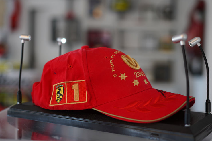Michael Schumacher 2002 "Five Time World Champion" Hat Signed