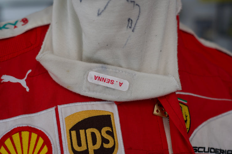 1993 Ayrton Senna OMP used balaclava signed