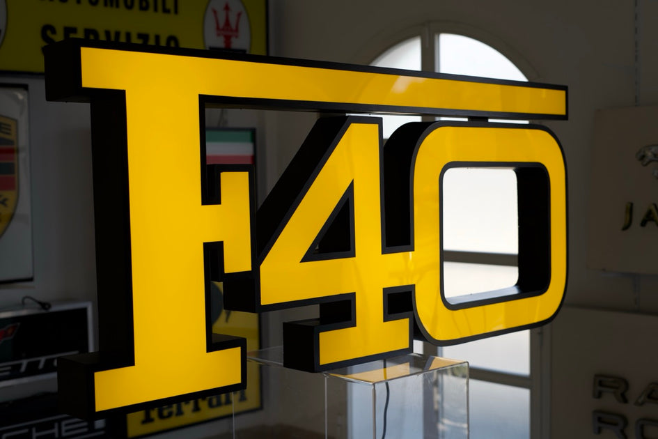 1990s Ferrari F40 official dealership illuminated sign – Formula 1 ...