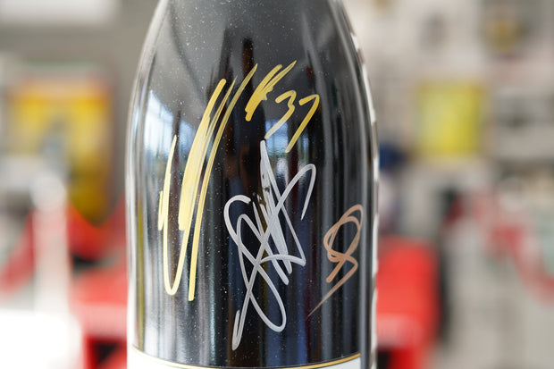 2021 Hungaria GP Official Ferrari Trento Podium Bottle Signed by Ocon, Hamilton and Sainz