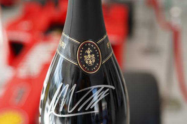 2021 Spanish GP Official Ferrari Trento Podium Bottle Signed by Hamilton, Verstappen & Bottas