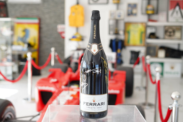 2021 Austrian GP Official Ferrari Trento Podium Bottle Signed by Verstappen, Hamilton & Bottas