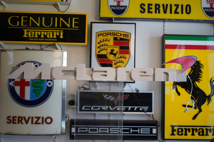 2017 McLaren illuminated official sign