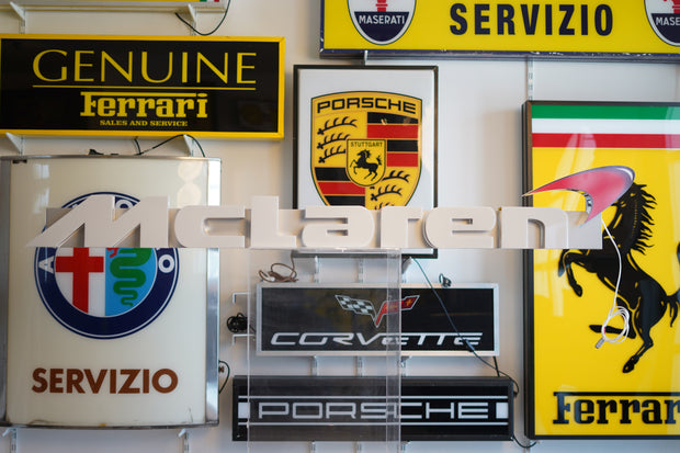 2017 McLaren illuminated official sign