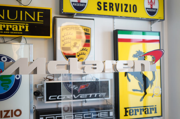 2017 McLaren illuminated official sign