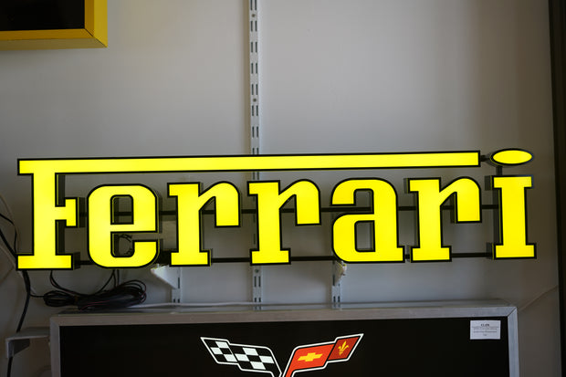 2015 Ferrari lettering illuminated sign