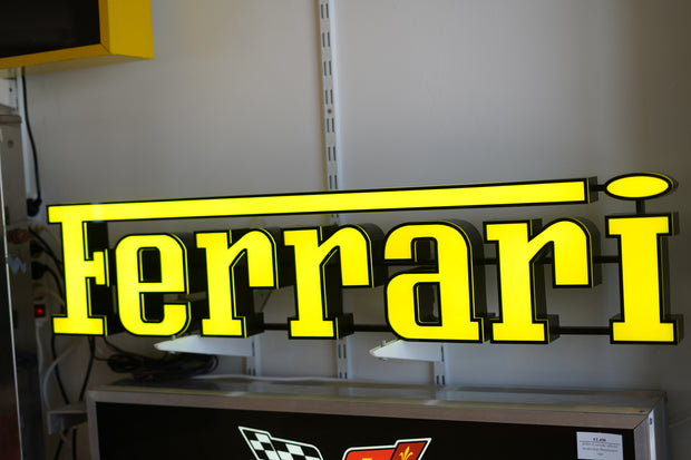2015 Ferrari lettering illuminated sign