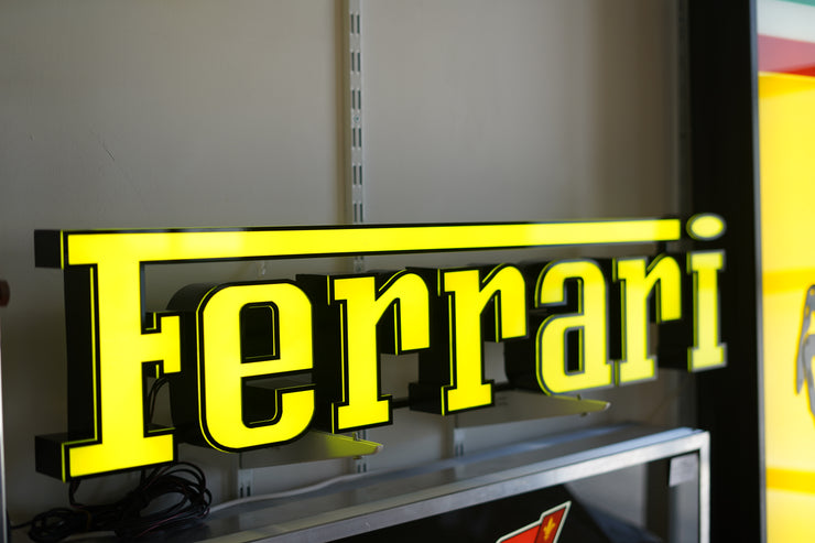 2015 Ferrari lettering illuminated sign