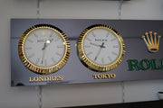 2000s Rolex official 4 time zone dealer illuminated sign
