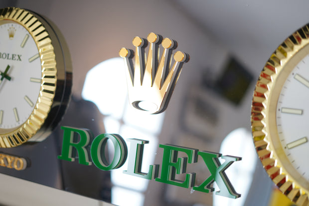 2000s Rolex official 4 time zone dealer illuminated sign