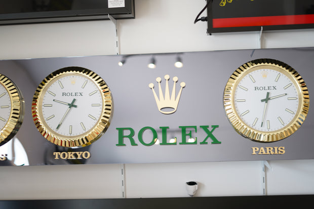 2000s Rolex official 4 time zone dealer illuminated sign