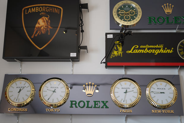 2000s Rolex official 4 time zone dealer illuminated sign