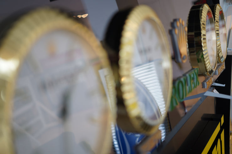 2000s Rolex official 4 time zone dealer illuminated sign