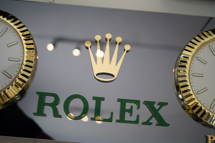 2000s Rolex official 4 time zone dealer illuminated sign
