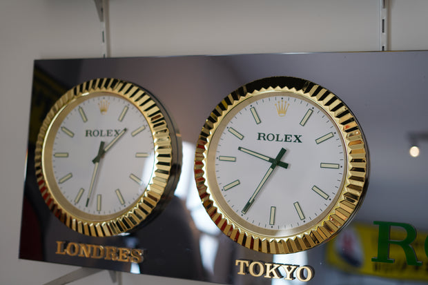 2000s Rolex official 4 time zone dealer illuminated sign