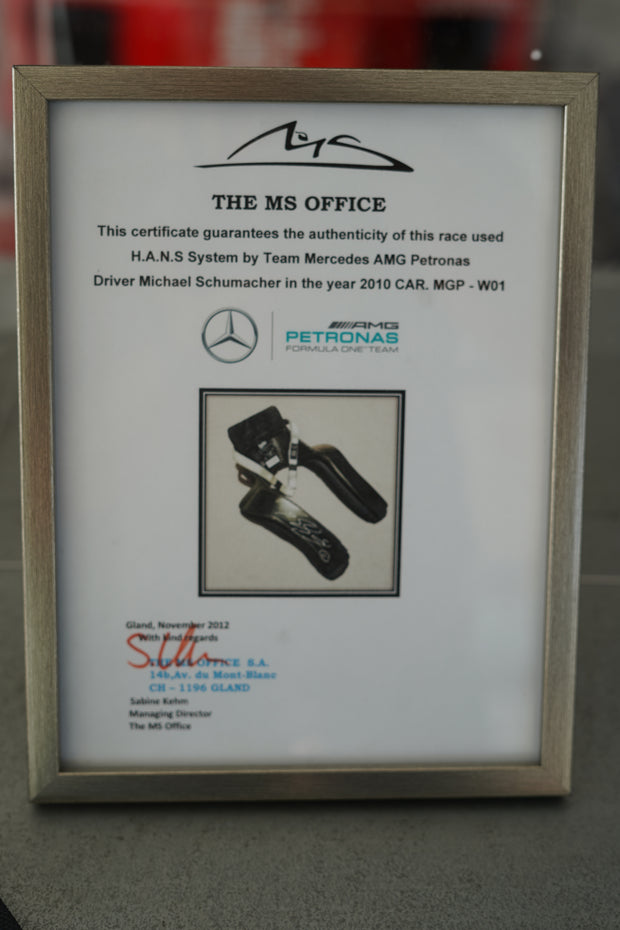 2010 Michael Schumacher race used H.A.N.S system