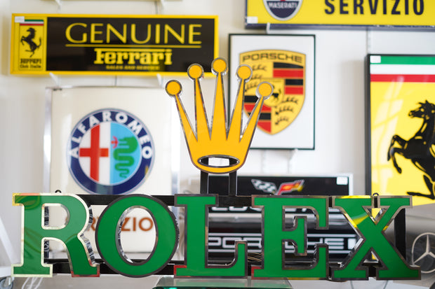 2000s Rolex official dealer illuminated sign