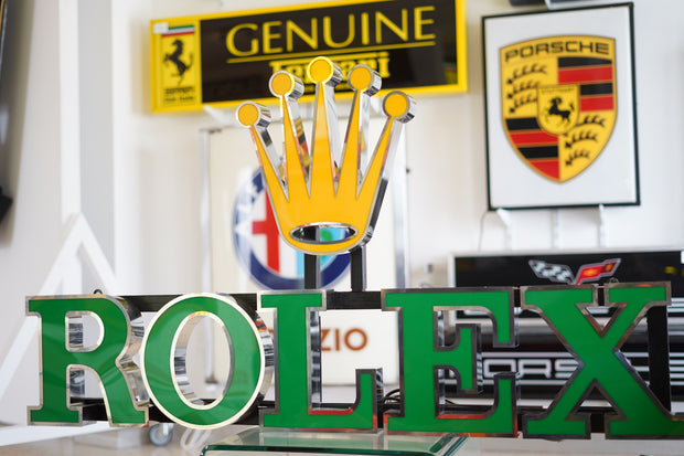 2000s Rolex official dealer illuminated sign
