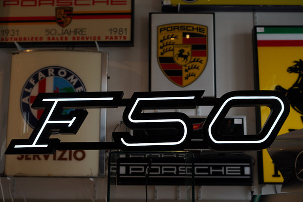 1995 Ferrari F50 official dealership illuminated sign