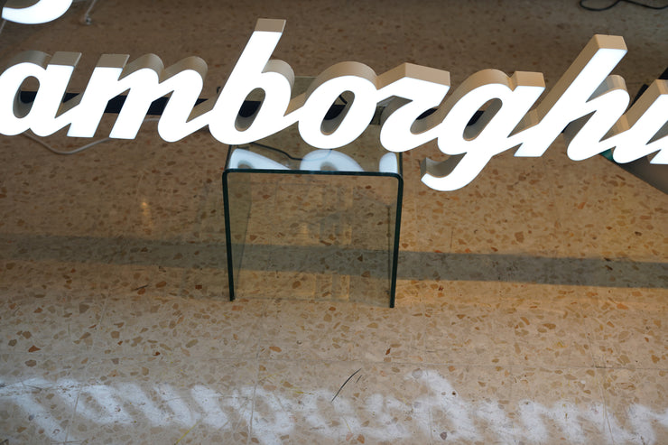 2000s Lamborghini Illuminated Official Dealer Sign - White