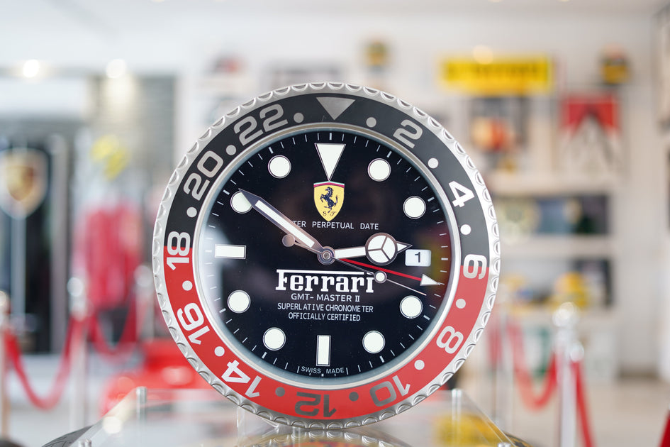 Ferrari GMT-Master II - Red Black Edition- Dealer Display Wall Clock ...