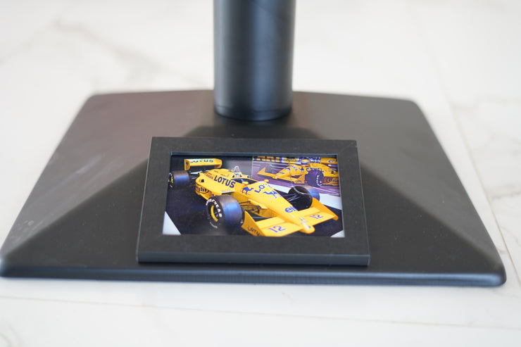 1987 Ayrton Senna Lotus 99T O.Z. rear rim sculpture signed and dated ...