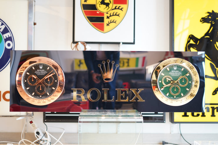 Rolex 2-Clock Reflective Illuminated Sign – Formula 1 Memorabilia