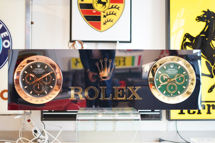 Rolex 2-Clock Reflective Illuminated Sign – Formula 1 Memorabilia