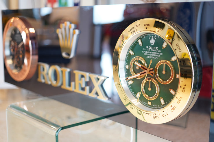 Rolex 2-Clock Reflective Illuminated Sign – Formula 1 Memorabilia