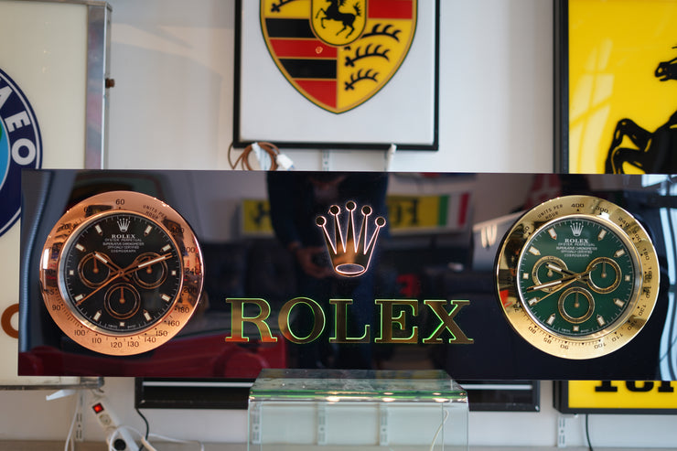 Rolex 2-Clock Reflective Illuminated Sign – Formula 1 Memorabilia