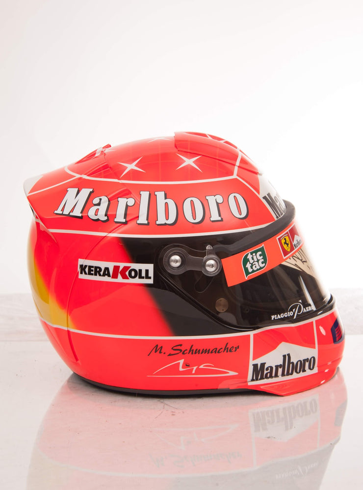 croc motorcycle helmet 2001 Michael Schumacher "Crocodile" QF1 helmet – Formula 1 Memorabilia