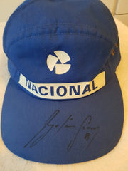 1988 Ayrton Senna "Nacional" cap signed