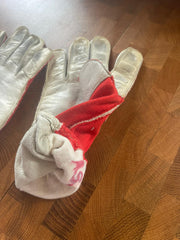 1989 Ayrton Senna OMP race used gloves signed