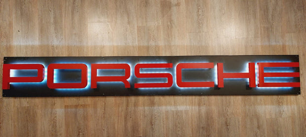 2000s Porsche dealership  illuminated wall sign