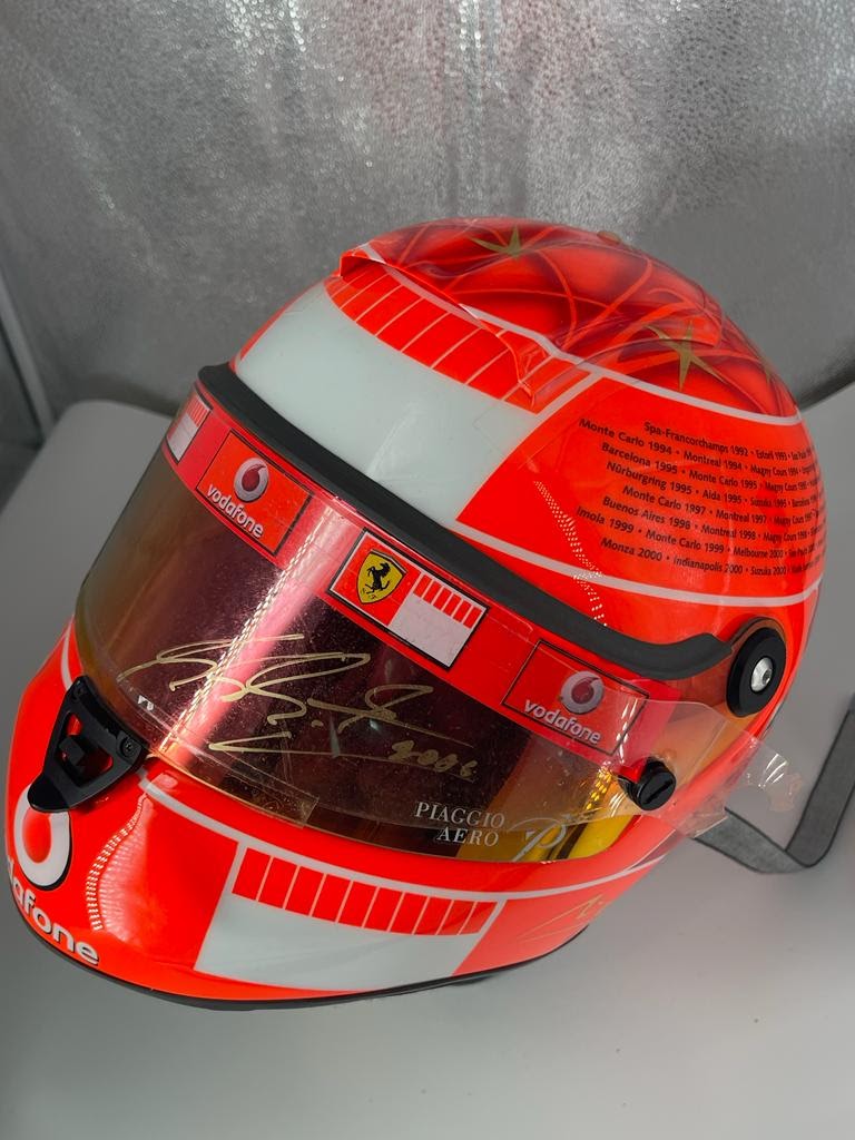 2006 Michael Schumacher Brazil GP Official signed replica helmet – Formula 1 Memorabilia