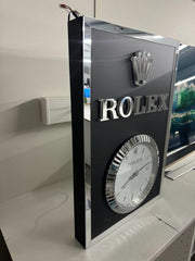 2000s Rolex Geneva official dealer illuminated clock sign