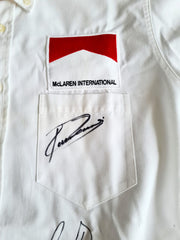 1988 Ayrton Senna personal color shirt multi-signed