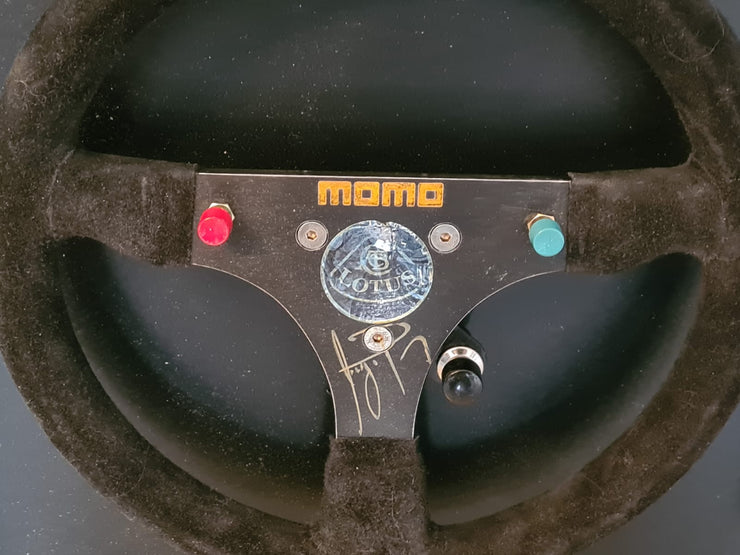 1986 Ayrton Senna Lotus 98T steering wheel signed