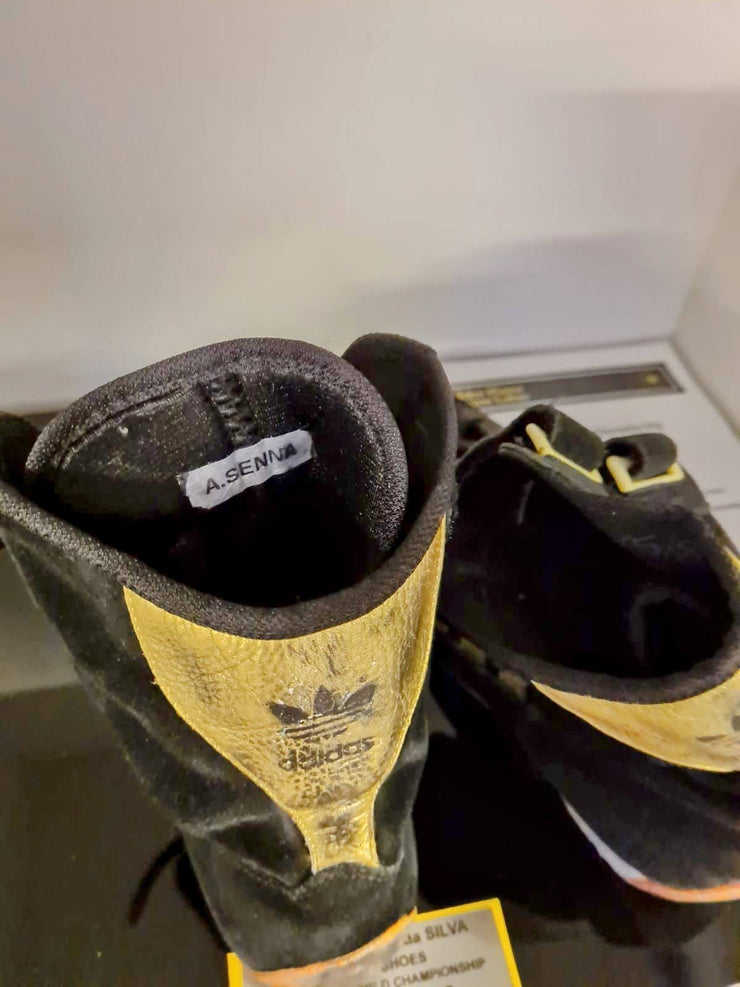 1987 Ayrton Senna Monaco GP signed race used shoes