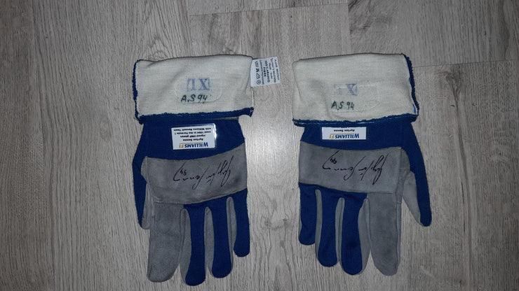 1994 Ayrton Senna OMP race used gloves signed