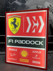 2019 Ferrari Official Paddocks F1 double side illuminated neon sign